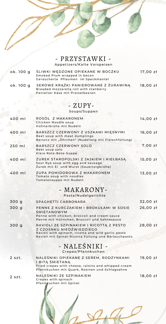 Menu Pod Chełmem 3